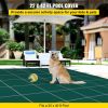 VEVOR Inground Pool Safety Cover, 22 ft x 42 ft Rectangular Winter Pool Cover with Right Step, Triple Stitched, High Strength Mesh PP, Good Rain Perme