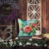 Oklahoma Roses in Watercolor Throw Pillow Machine Washable, Indoor Outdoor Decorative Pillow for Couch, Bed or Patio, 18Hx18W