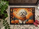 Bichon Frise Fall Doormat Front Door Mat Indoor Outdoor Rugs for Entryway, Non Slip Washable Low Pile, 24H X 36W