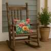Georgia Cherokee Rose in Watercolor Throw Pillow Machine Washable, Indoor Outdoor Decorative Pillow for Couch, Bed or Patio, 14Hx14W