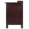 Adriana 4-Pc Storage Bench with 3 Foldable Woven Baskets; Walnut
