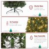 10ft Automatic Tree Structure PVC Material 1200 Lights Warm Color with Colorful 10 Modes with Remote Control 5090 Branches Christmas Tree Green