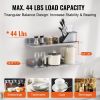 VEVOR 8.6" x 30" Stainless Steel Shelf, Wall Mounted Floating Shelving with Backsplash, 44 lbs Load Capacity Commercial Shelves, Heavy Duty Storage Ra