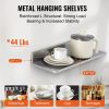 VEVOR 8.6" x 24" Stainless Steel Shelf, Wall Mounted Floating Shelving with Backsplash, 44 lbs Load Capacity Commercial Shelves, Heavy Duty Storage Ra