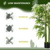 HOMCOM 4.5FT Artificial Bamboo Tree, Decorative Faux Plant in Nursery Pot for Indoor or Decor