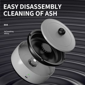 Rechargeable ashtray air purifier for home, living room, office, car, smoking tray for removing second-hand smoke and odor (Color: Rechargeable ashtray-gray)