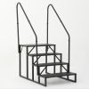 Hot Tub Steps Outdoor, 2 RV Steps with Handrail, Portable RV Stairs 3 Step, Heavy Duty Truck Camper Steps Ladders for Travel Trailers, 5th Wheel, Moto