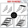 Hot Tub Steps Outdoor, 2 RV Steps with Handrail, Portable RV Stairs 3 Step, Heavy Duty Truck Camper Steps Ladders for Travel Trailers, 5th Wheel, Moto