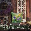 Colorado Rocky Mountain Columbine in Watercolor Throw Pillow Machine Washable, Indoor Outdoor Decorative Pillow for Couch, Bed or Patio, 14Hx14W