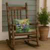 Colorado Rocky Mountain Columbine in Watercolor Throw Pillow Machine Washable, Indoor Outdoor Decorative Pillow for Couch, Bed or Patio, 14Hx14W