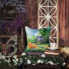 Massachusetts Mayflowers in Watercolor Throw Pillow Machine Washable, Indoor Outdoor Decorative Pillow for Couch, Bed or Patio, 14Hx14W