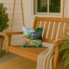 Massachusetts Mayflowers in Watercolor Throw Pillow Machine Washable, Indoor Outdoor Decorative Pillow for Couch, Bed or Patio, 14Hx14W