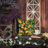 Florida Orange Blossom in Watercolor Throw Pillow Machine Washable, Indoor Outdoor Decorative Pillow for Couch, Bed or Patio, 14Hx14W